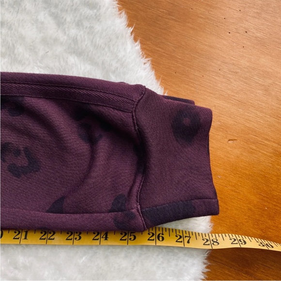 Splendid Studio Corinna Jogger w/ Velvet Track Line in Black Cherry Leopard - Picture 8 of 8